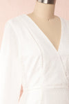 Torborg White Plumetis A-Line Dress side close up | Boutique 1861