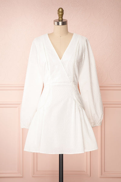 Torborg White Plumetis A-Line Dress | Boutique 1861