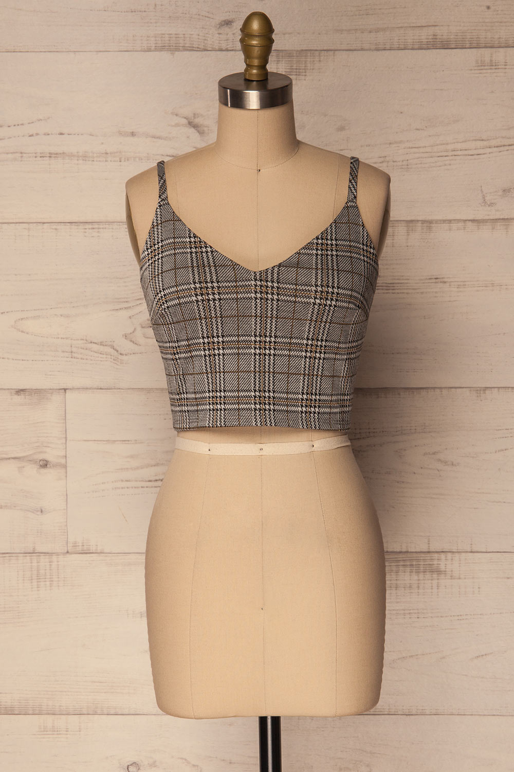 Torwood Crop Cami with Houndstooth Pattern | La Petite Garçconne