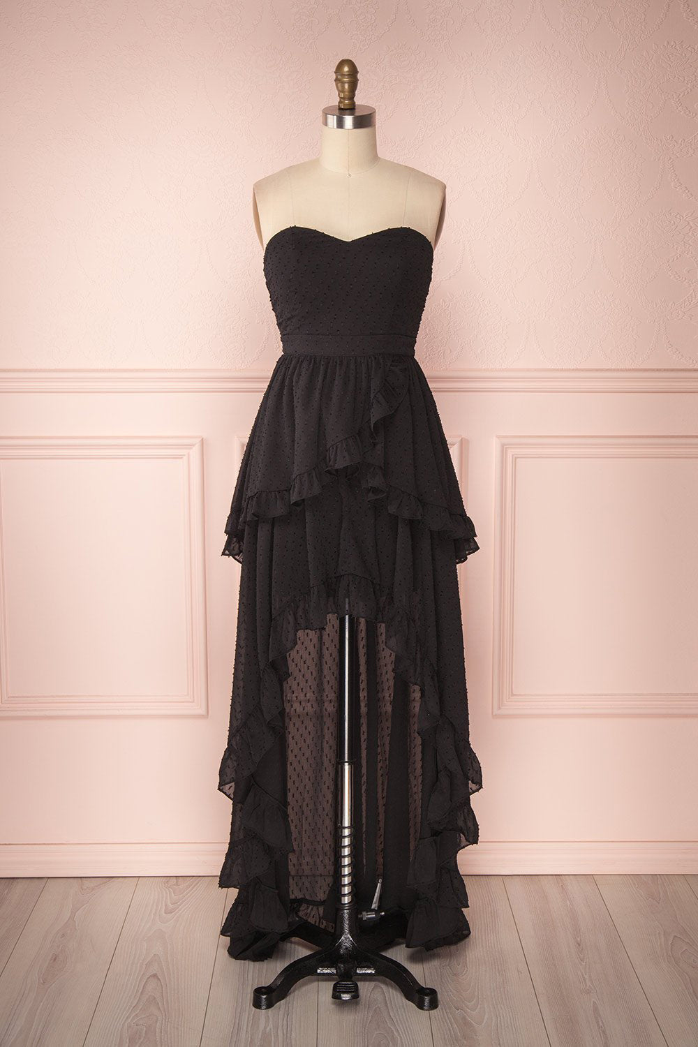 Trym Secret Black High-Low Bustier Dress | Boutique 1861