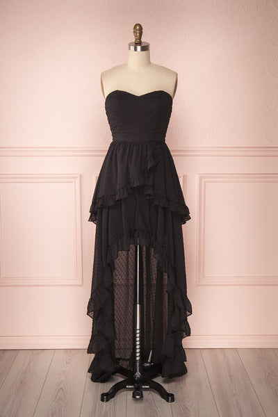 Trym Secret Black High-Low Bustier Dress | Boutique 1861