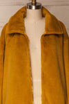 Tubaral Mustard Yellow Faux Fur Bomber Jacket | La Petite Garçonne 3
