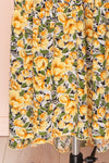 Tuvya Yellow Floral Halter Maxi Dress | Boutique 1861 skirt