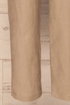 Tver Beige High-Waisted Straight Leg Pants legs | La petite garçonne