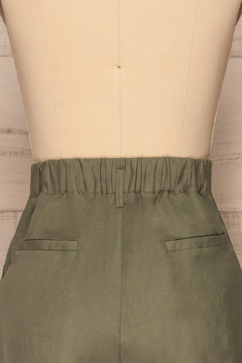 Tver Khaki High-Waisted Pants