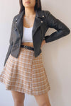 Yu | Short A-Line Plaid Skirt