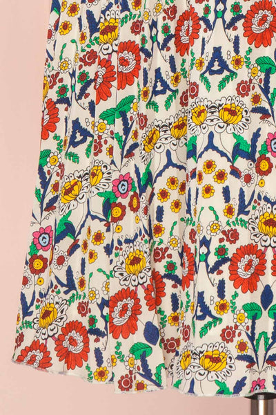 Tyrono Colourful Floral High-Waisted A-Line Skirt | Boutique 1861