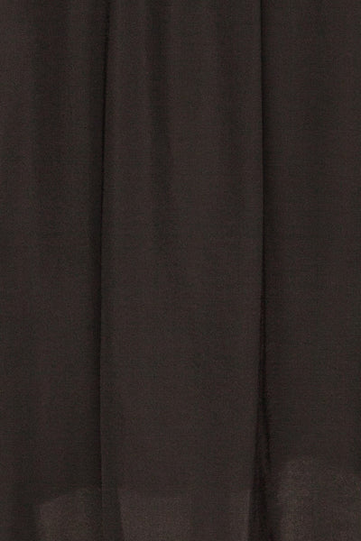 Udine Onyx Black Midi Dress | Robe Noire fabric details | La Petite Garçonne