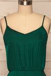Udine Emerald Green Dress | Robe Verte front close up | La Petite Garçonne