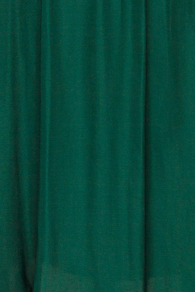 Udine Emerald Green Dress | Robe Verte fabric close up | La Petite Garçonne