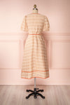Umbragine Beige Short Sleeve Midi Dress back view | Boutique 1861