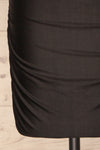 Unice Black Silky Fitted Cocktail Dress | La petite garçonne skirt