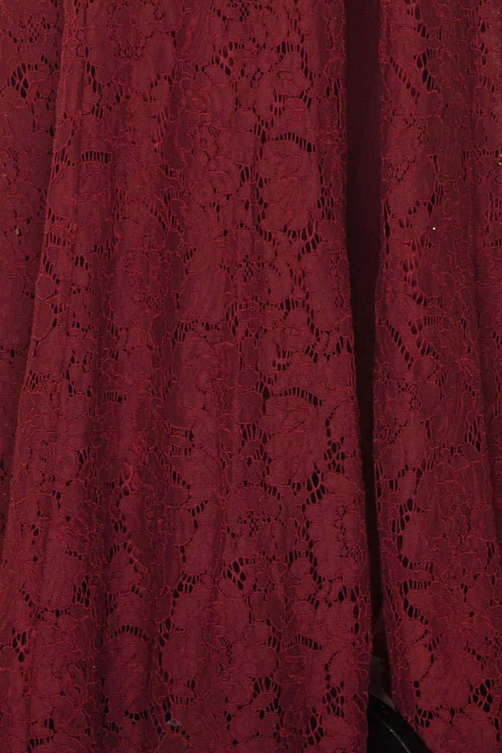 Uranie Burgundy Lace Mermaid Gown | Boudoir 1861 fabric detail 