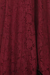 Uranie Burgundy Lace Mermaid Gown | Boudoir 1861 fabric detail