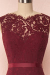 Uranie Burgundy Lace Mermaid Gown | Boudoir 1861 back close-up