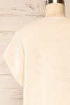 Uter Cream Sleeveless V-Neck Knitted Vest | La petite garçonne back close up