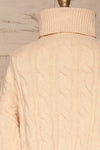 Utrepa Beige Cropped Knitted Turtleneck | La petite garçonne back close up