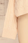 Utrepa Beige Cropped Knitted Turtleneck | La petite garçonne sleeve