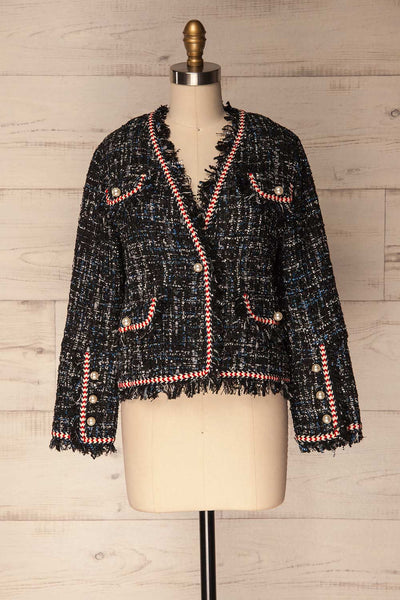 Valdrome Black Tweed Jacket with Pearls | La Petite Garçonne 4