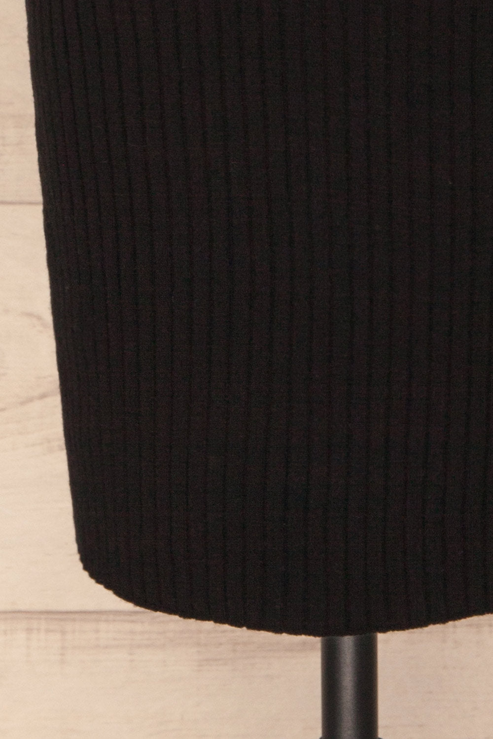 Valence Black Ribbed Mock Neck Dress | La petite garçonne bottom 