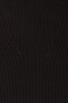Valence Black Ribbed Mock Neck Dress | La petite garçonne fabric