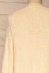 Valette Cream Fuzzy Long Sleeve Cardigan | La petite garçonne back close-up