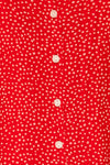 Valkyrie Red Polka Dot Short Dress | La petite garçonne fabric