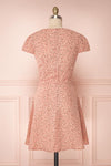 Vanadis Pink Floral A-Line Short Dress | Boutique 1861 back view