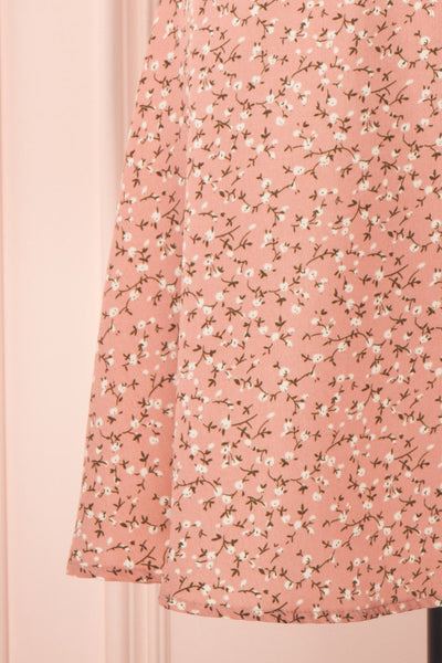 Vanadis Pink Floral A-Line Short Dress | Boutique 1861 skirt