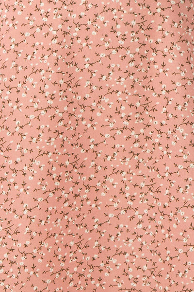 Vanadis Pink Floral A-Line Short Dress | Boutique 1861 fabric
