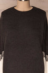 Vasseny Carbone Dark Grey & White Knit Sweater | La Petite Garçonne 2