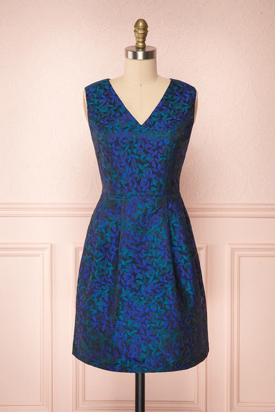 Vanko Blue Cocktail Dress with Embroidery | Boutique 1861
