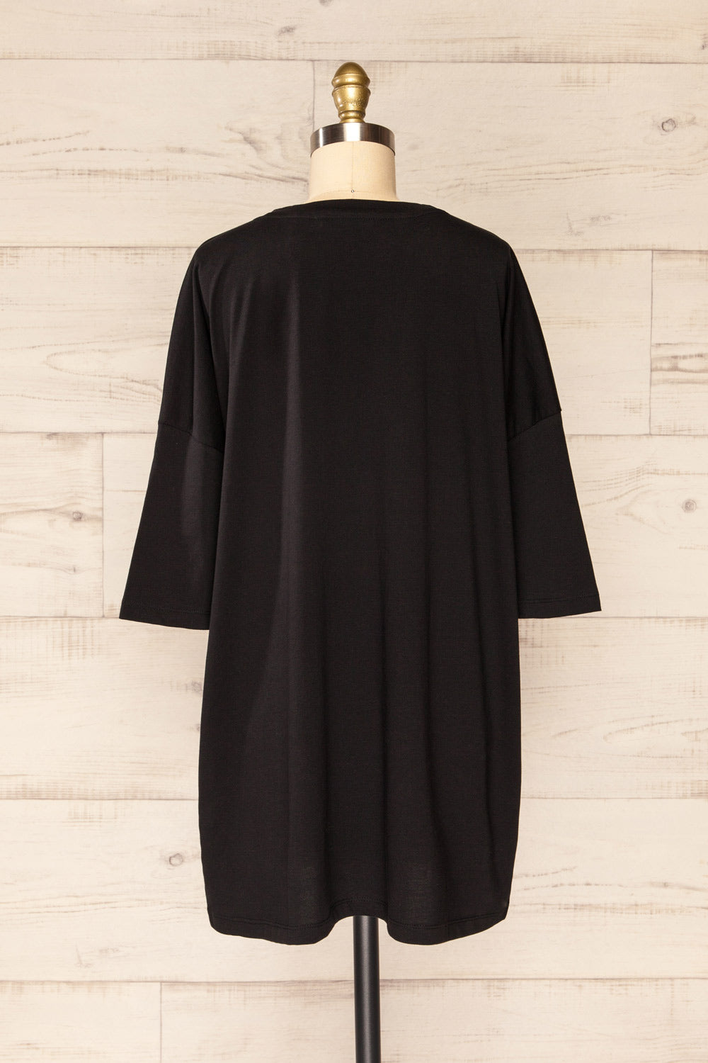 Vasto Black Oversized T-Shirt | La petite garçonne back view