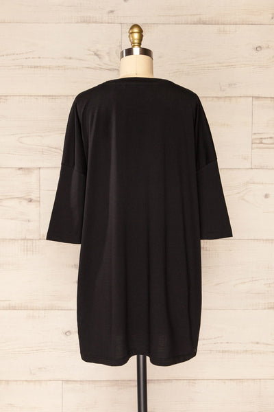 Vasto Black Oversized T-Shirt | La petite garçonne back view