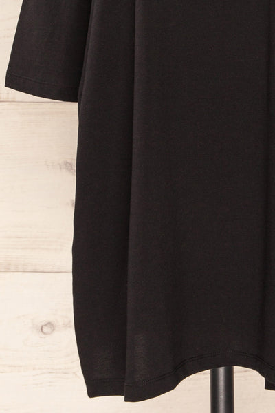 Vasto Black Oversized T-Shirt | La petite garçonne detail