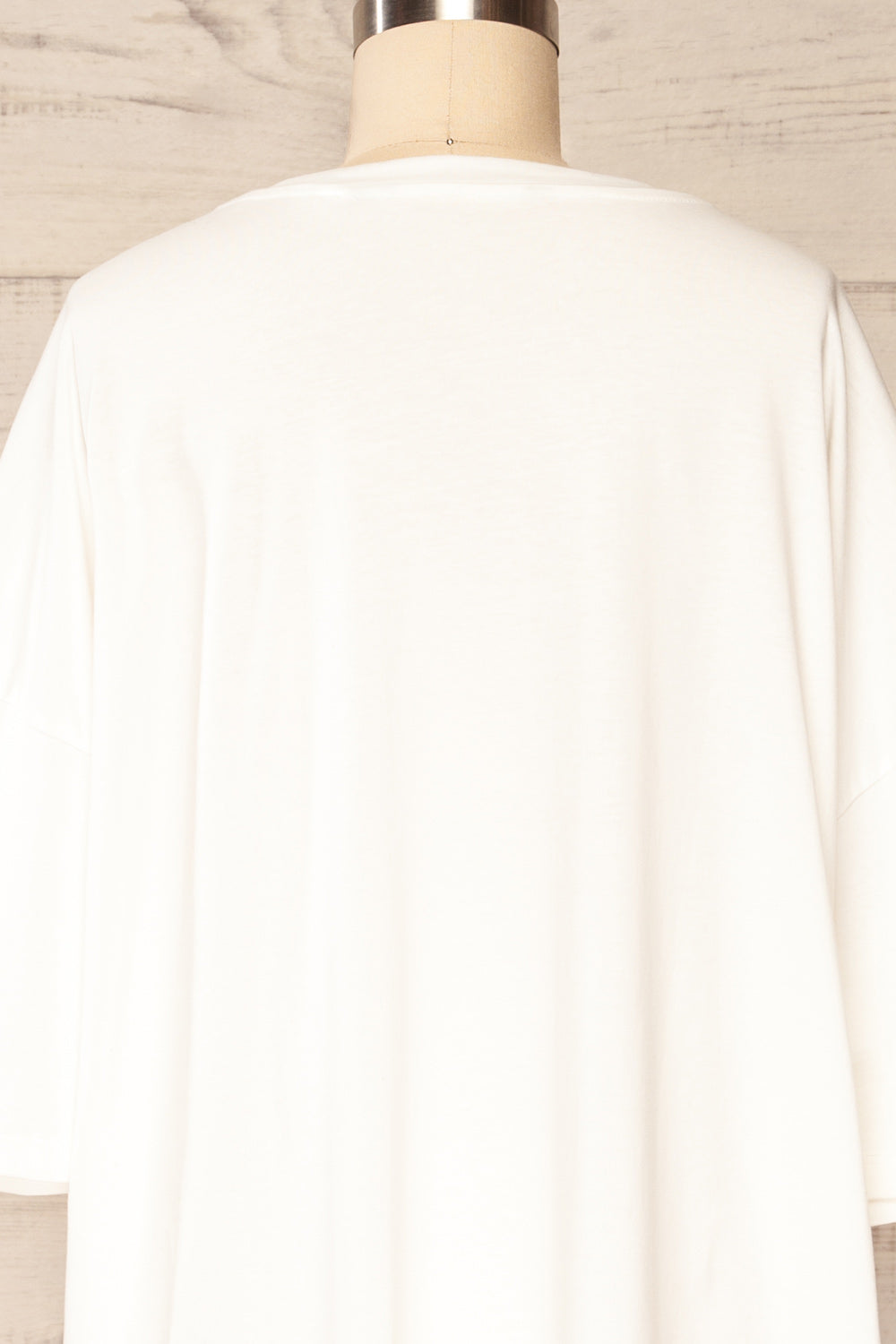 Vasto White Oversized T-Shirt | La petite garçonne back close up