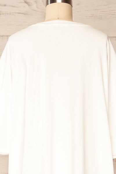 Vasto White Oversized T-Shirt | La petite garçonne back close up