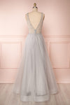 Vatrouchka Grey Tulle & Crystal Gown | Robe back view | Boutique 1861