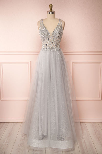Vatrouchka Grey Tulle & Crystal Gown | Robe | Boutique 1861