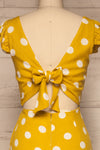 Veendam Yellow Jumpsuit | Combinaison | La Petite Garçonne back close-up