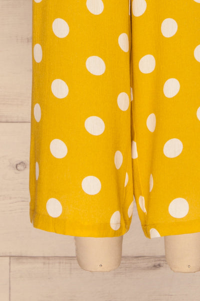 Veendam Yellow Jumpsuit | Combinaison | La Petite Garçonne bottom close-up