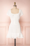 Venado Short & Fitted White Lace Dress | Boutique 1861