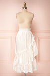 Venelle Ivory Mid-Length Skirt w/ Frills | Boutique 1861 front view