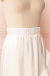 Venelle Ivory Mid-Length Skirt w/ Frills | Boutique 1861 side close up