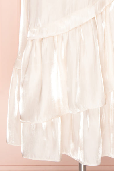 Venelle Ivory Mid-Length Skirt w/ Frills | Boutique 1861 skirt