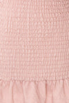 Venetia Light Pink Ruched Short Dress | Boutique 1861 fabric