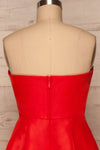 Venosa Red Strapless Maxi Dress back close up | La petite garçonne
