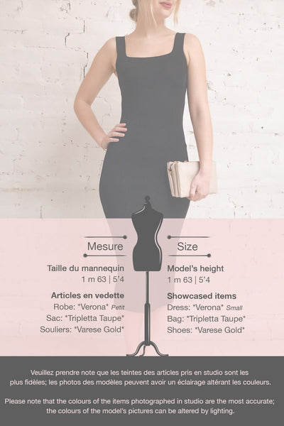 Verona Black Semi-Fitted Midi Dress | La petite garçonne template