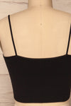 Veere Black Cropped Cami w/ Thin Straps | La petite garçonne back close up