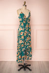 Verrina Green High-Low Floral Summer Dress | Boutique 1861 side view